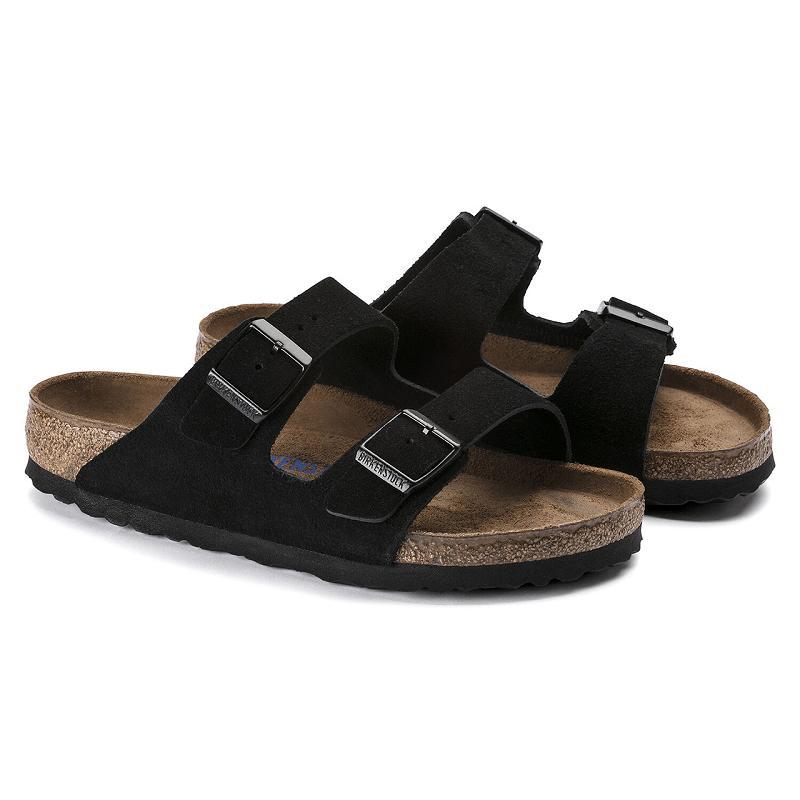 Birkenstock Soft Footbed Ruskind Arizona Herre Sort | DK 251CTV